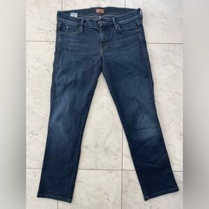 MOTHER Dark Blue Straight Leg Jeans